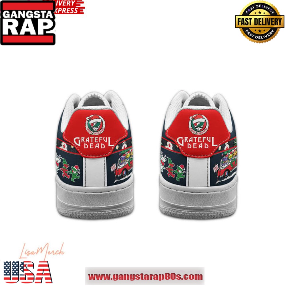 Grateful Dead Christmas Night Limited Edition Air Force 1 Sneakers Shoes Grateful Dead Christmas Night Limited Edition Air Force 1 Sneakers Shoes