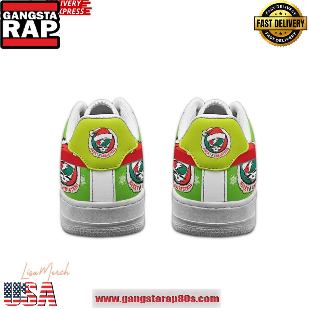 Grateful Dead Christmas Special Edition Air Force 1 Running Sneakers Shoes Grateful Dead Christmas Special Edition Air Force 1 Running Sneakers Shoes