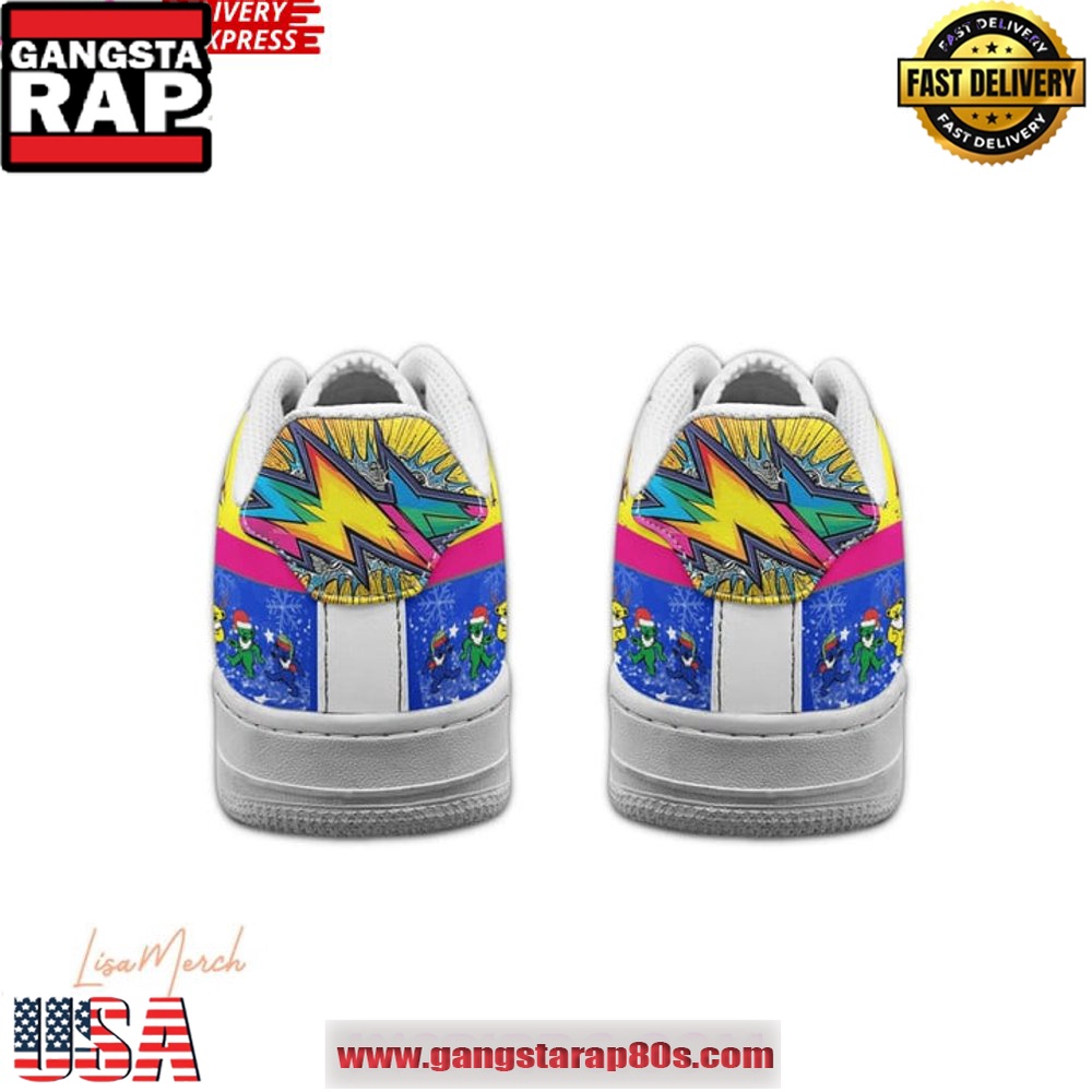 Grateful Dead Merry Christmas Limited Air Force 1 Running Sneakers Grateful Dead Merry Christmas Limited Air Force 1 Running Sneakers