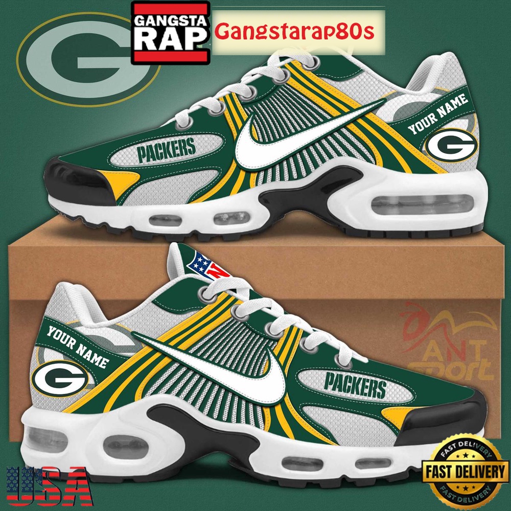 Green Bay Packers New Season 2025 Custom Air Max Plus Shoes Green Bay Packers New Season 2025 Custom Air Max Plus Shoes