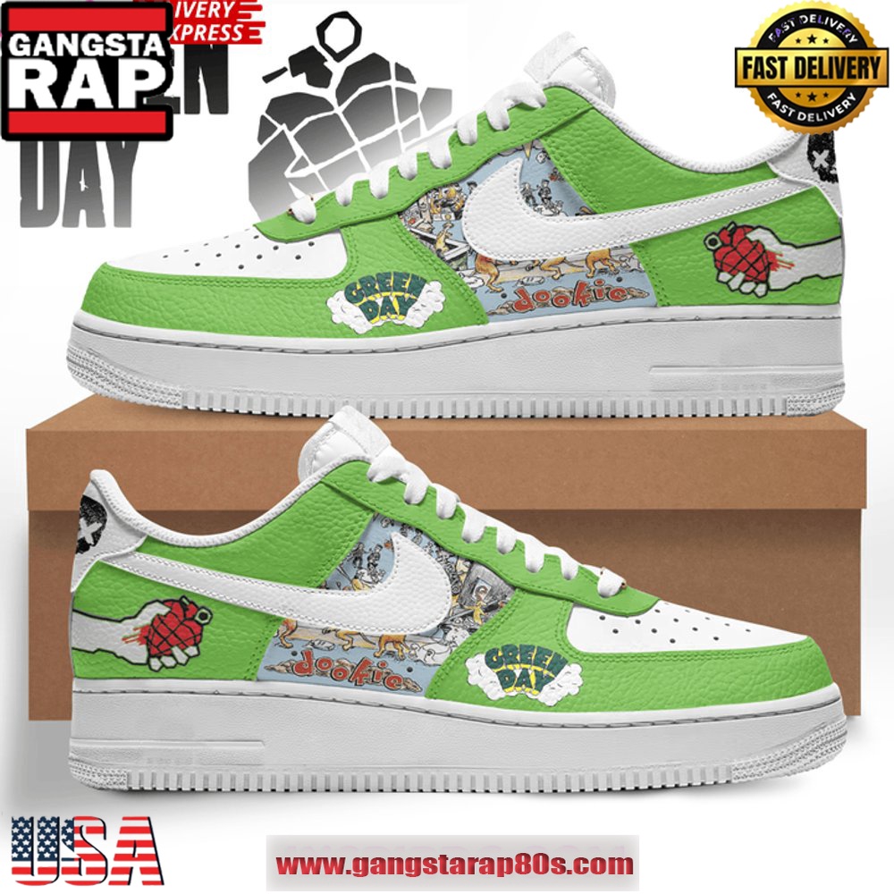 Green Day Dookie Air Force 1 Sneakers Shoes Shoes Green Day Dookie Air Force 1 Sneakers Shoes Shoes