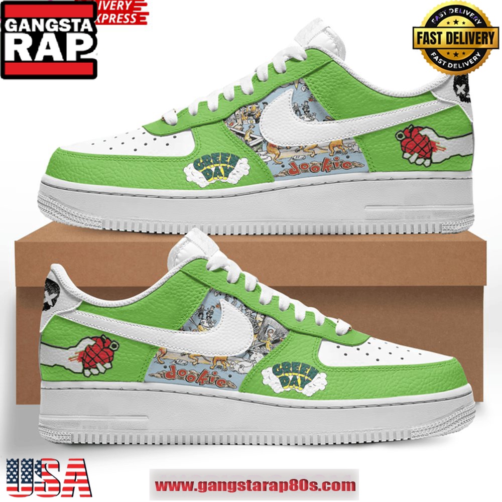 Green Day Dookie Air Force 1 Sneakers Shoes Shoes Green Day Dookie Air Force 1 Sneakers Shoes Shoes