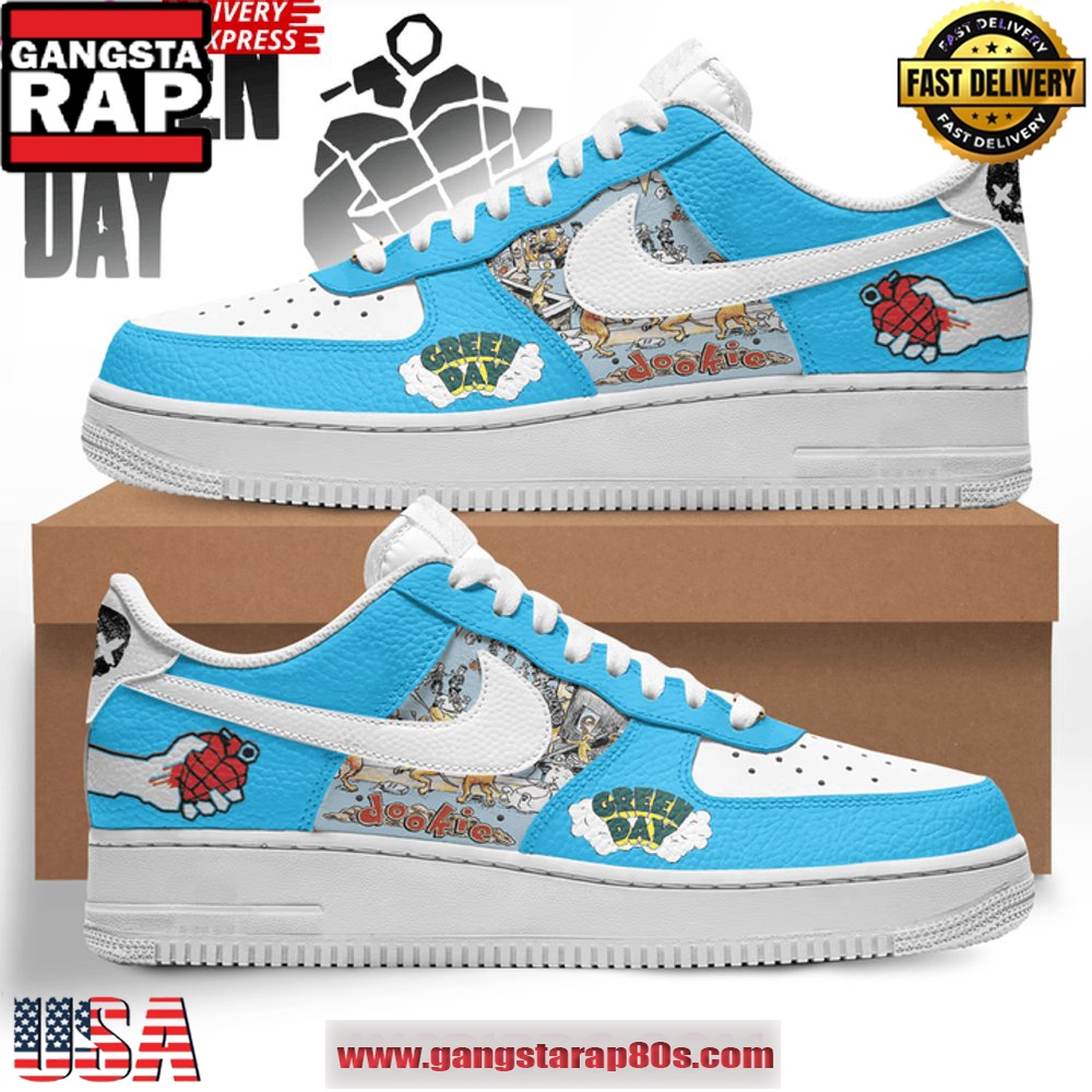 Green Day Dookie Air Force 1 Sneakers Shoes Shoes Green Day Dookie Air Force 1 Sneakers Shoes Shoes