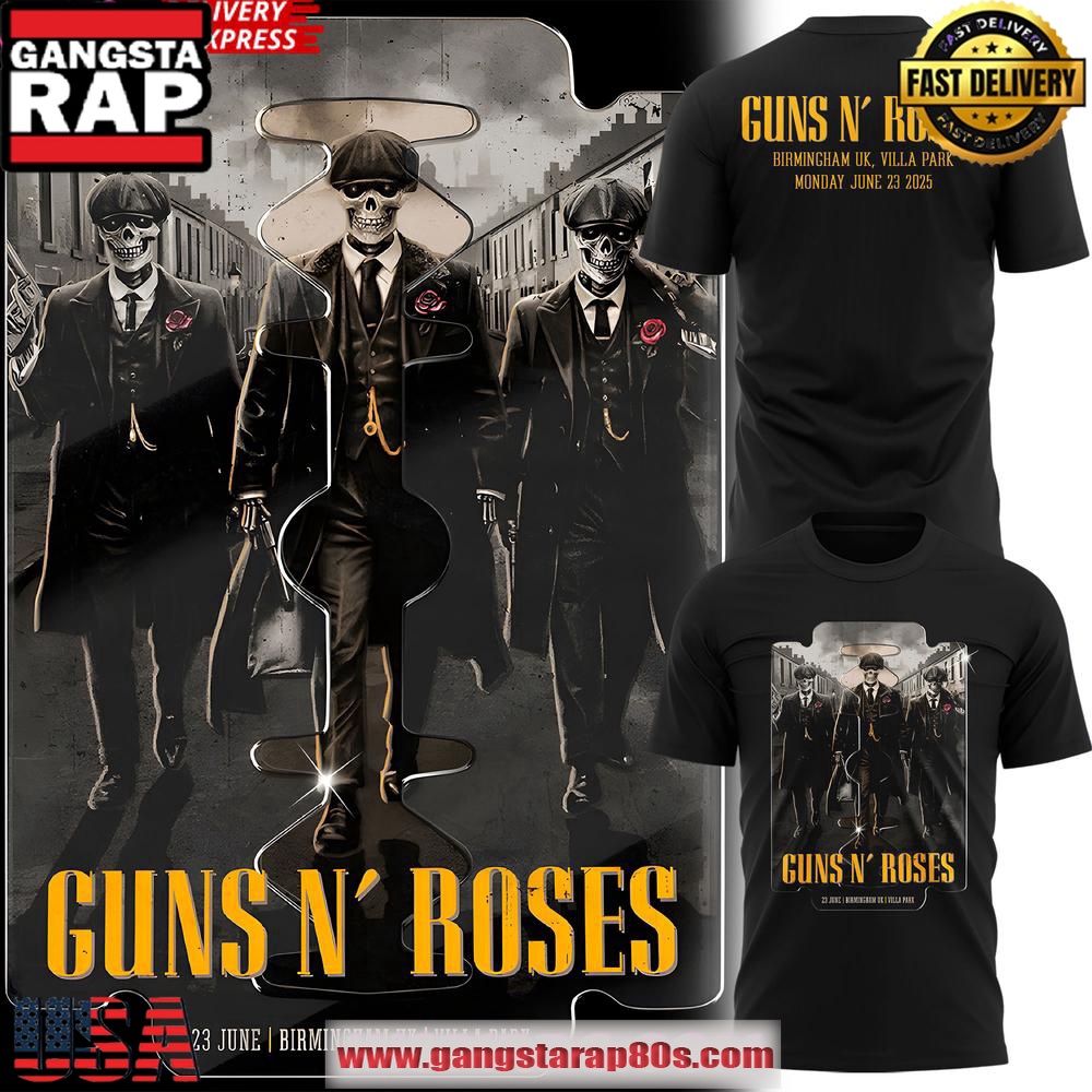 Guns N’ Roses World Tour to Birmingham 2025 Unisex T-Shirt Guns N’ Roses World Tour to Birmingham 2025 Unisex T-Shirt
