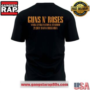 Guns N Roses World Tour to Bulgaria 2025 T-Shirt