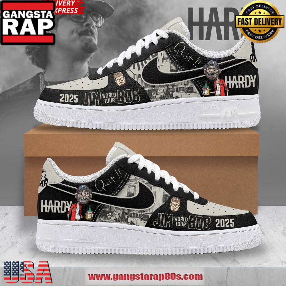 HARDY Jim Bob World Tour 2025 Air Force 1 Running Sneakers Shoes HARDY Jim Bob World Tour 2025 Air Force 1 Running Sneakers Shoes
