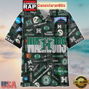 Hawaii Rainbow Warriors Solgan Go Bows True Fan Spirit Custom Name Aloha Hawaiian Shirt