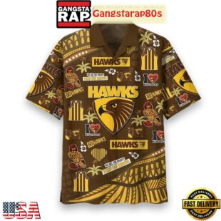 Hawthorn Hawks We Are The Mighty Fighting Hawks Aloha Hawaiian Shirt