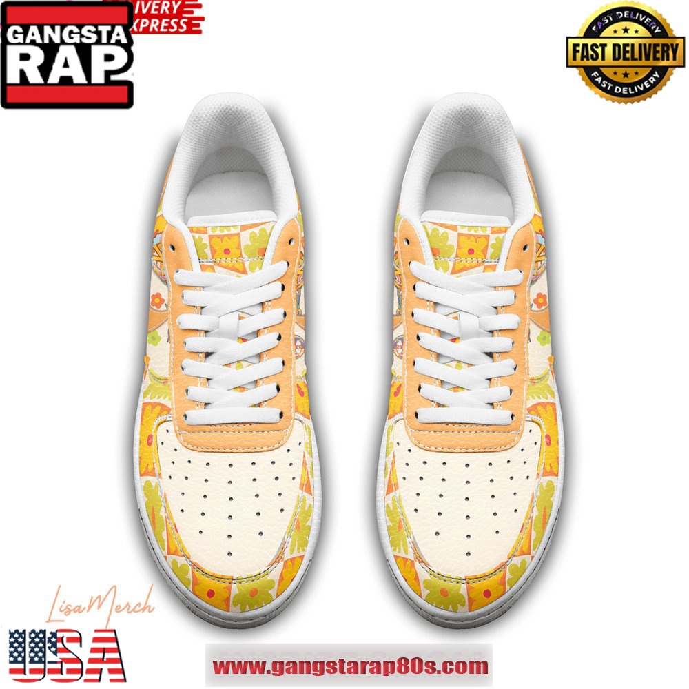 Hippie Love Peace Joy Limited Edition Air Force 1 Running Sneakers Shoes Hippie Love Peace Joy Limited Edition Air Force 1 Running Sneakers Shoes