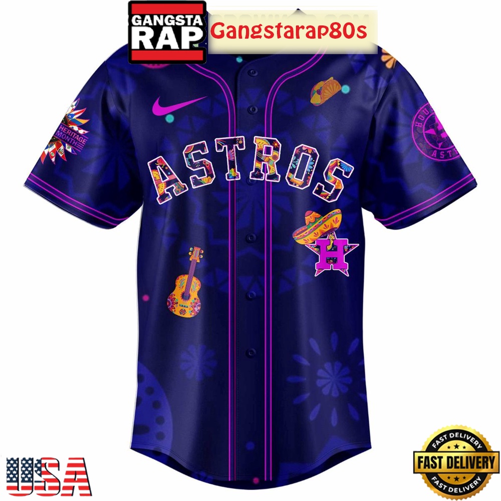 Houston Astros Hispanic Heritage Celebrations 2025 Unique Design Baseball Jersey Houston Astros Hispanic Heritage Celebrations 2025 Unique Design Baseball Jersey
