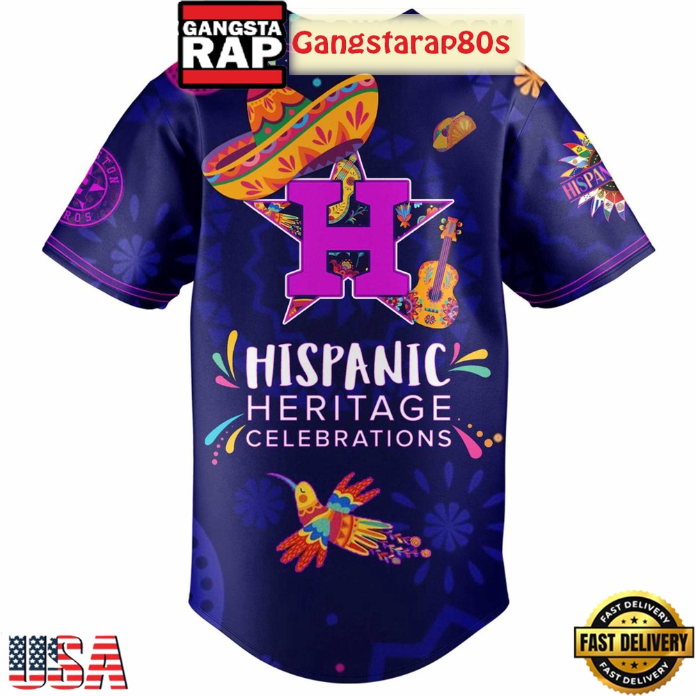 Houston Astros Hispanic Heritage Celebrations 2025 Unique Design Baseball Jersey Houston Astros Hispanic Heritage Celebrations 2025 Unique Design Baseball Jersey