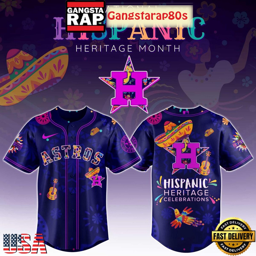 Houston Astros Hispanic Heritage Celebrations 2025 Unique Design Baseball Jersey Houston Astros Hispanic Heritage Celebrations 2025 Unique Design Baseball Jersey