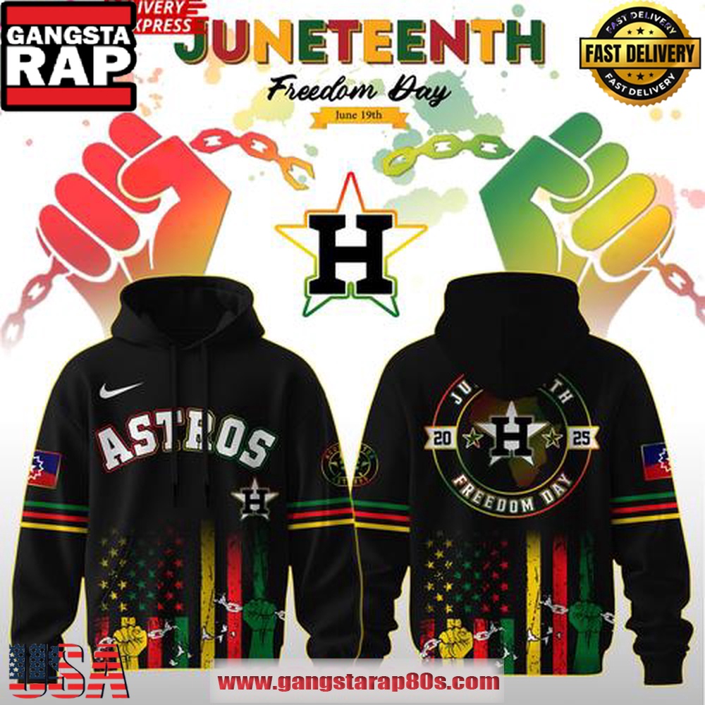 Houston Astros Juneteenth Day 2025 Special Unisex Hoodie Houston Astros Juneteenth Day 2025 Special Unisex Hoodie