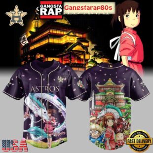 Houston Astros x Spirited Away Studio Ghibli 2025 Baseball Jersey Shirt