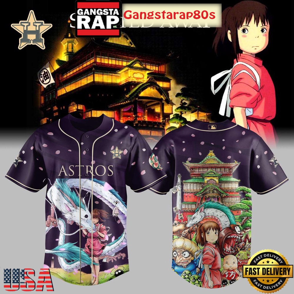 Houston Astros x Spirited Away Studio Ghibli 2025 Baseball Jersey Shirt Houston Astros x Spirited Away Studio Ghibli 2025 Baseball Jersey Shirt