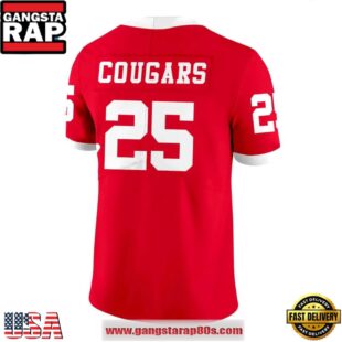 Houston Cougars 2025 New Red Uniform Custom Football Jersey