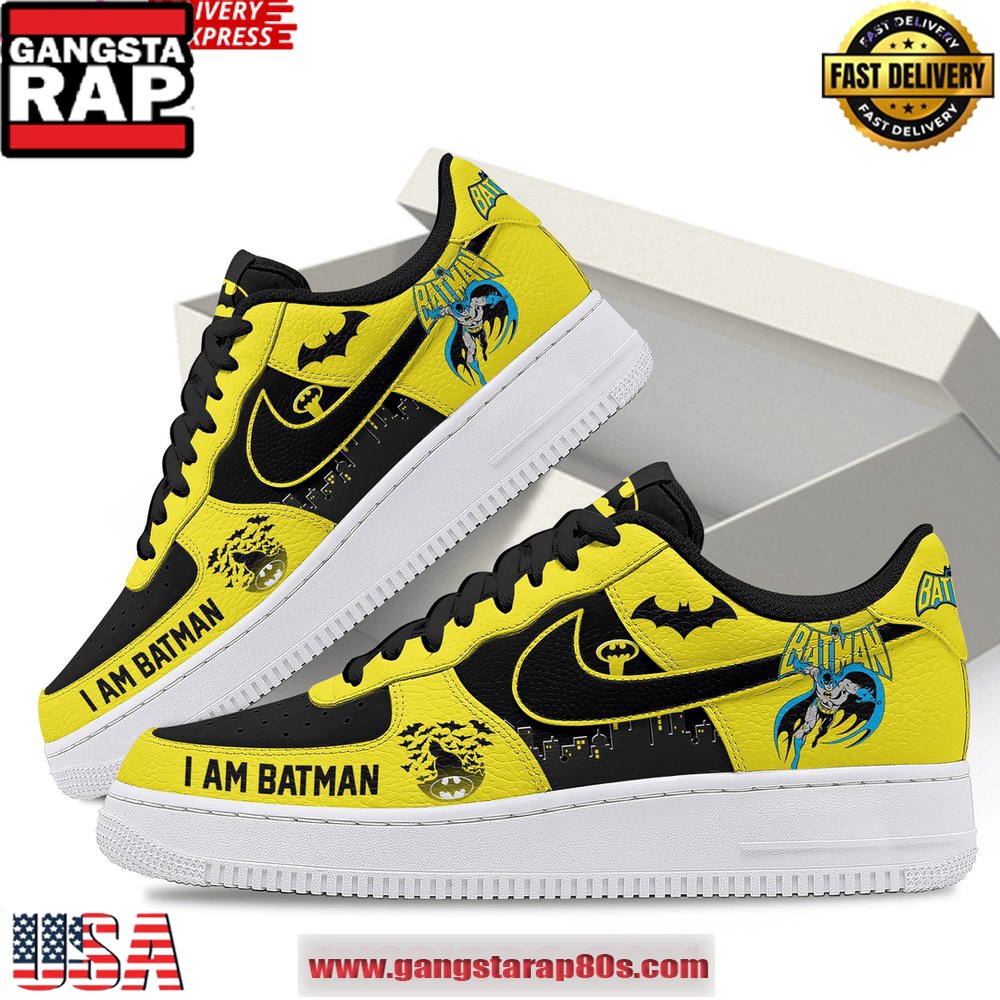 I Am Batman Limited Edition Air Force 1 Running Sneakers Shoes I Am Batman Limited Edition Air Force 1 Running Sneakers Shoes