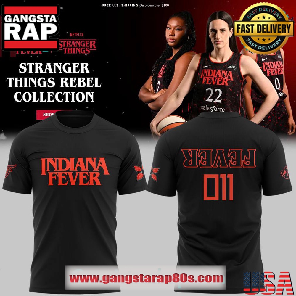 Indiana Fever x Stranger Things Rebel Swingman Limited Edition Shirt Indiana Fever x Stranger Things Rebel Swingman Limited Edition Shirt