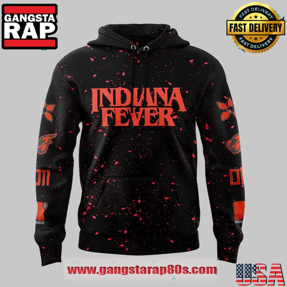 Indiana Fever x Stranger Things Rebel Swingman Limited Edition Unisex Hoodie Indiana Fever x Stranger Things Rebel Swingman Limited Edition Unisex Hoodie