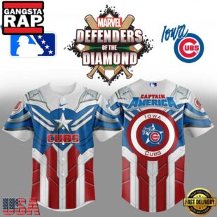 Iowa Cubs x Marvel Defenders Of The Diamond New Design Baseball Jersey