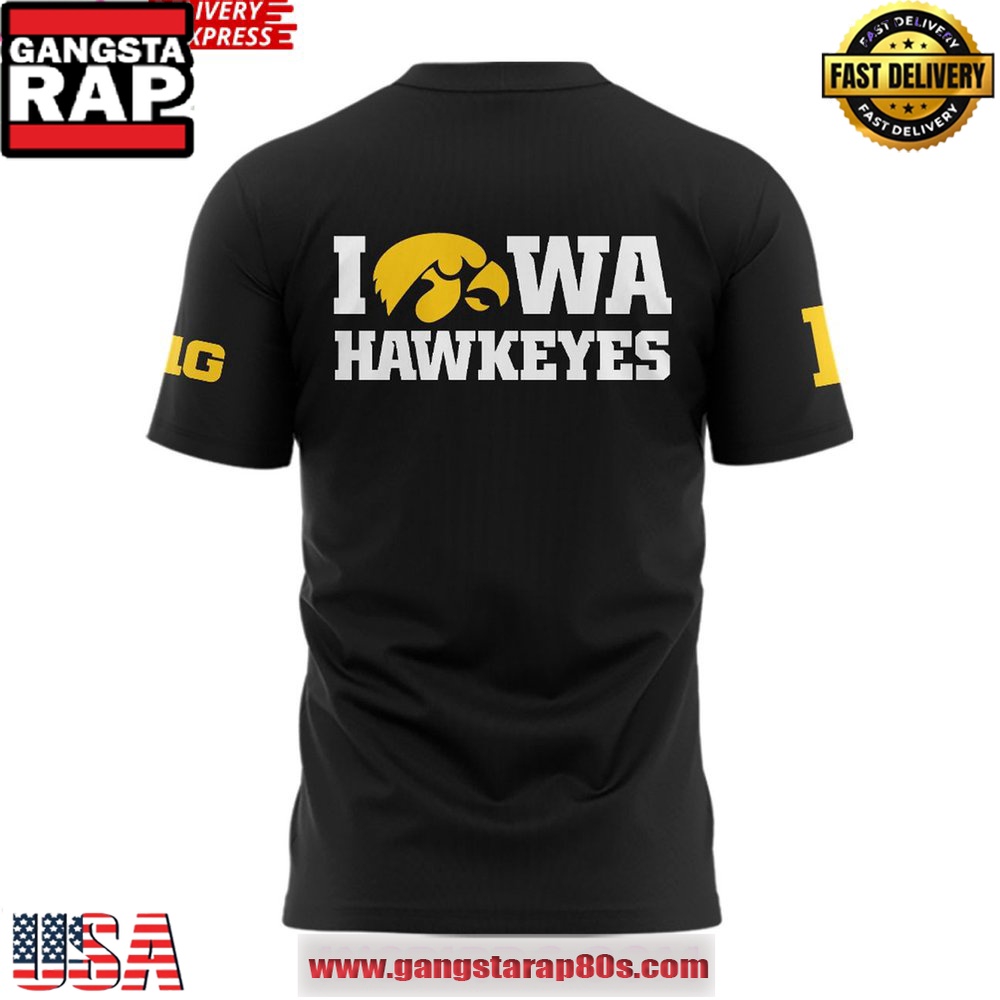 Iowa Hawkeyes Nothing Easy 2025 Black T-Shirt Iowa Hawkeyes Nothing Easy 2025 Black T-Shirt