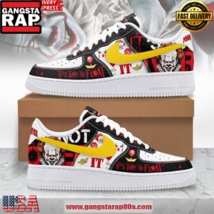 IT Pennywise Time to Float Limited Edition Air Force 1 Running Sneakers Shoes