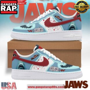 Jaws Shark Limited Edition Nike Air Force 1 Running Sneakers Shoes