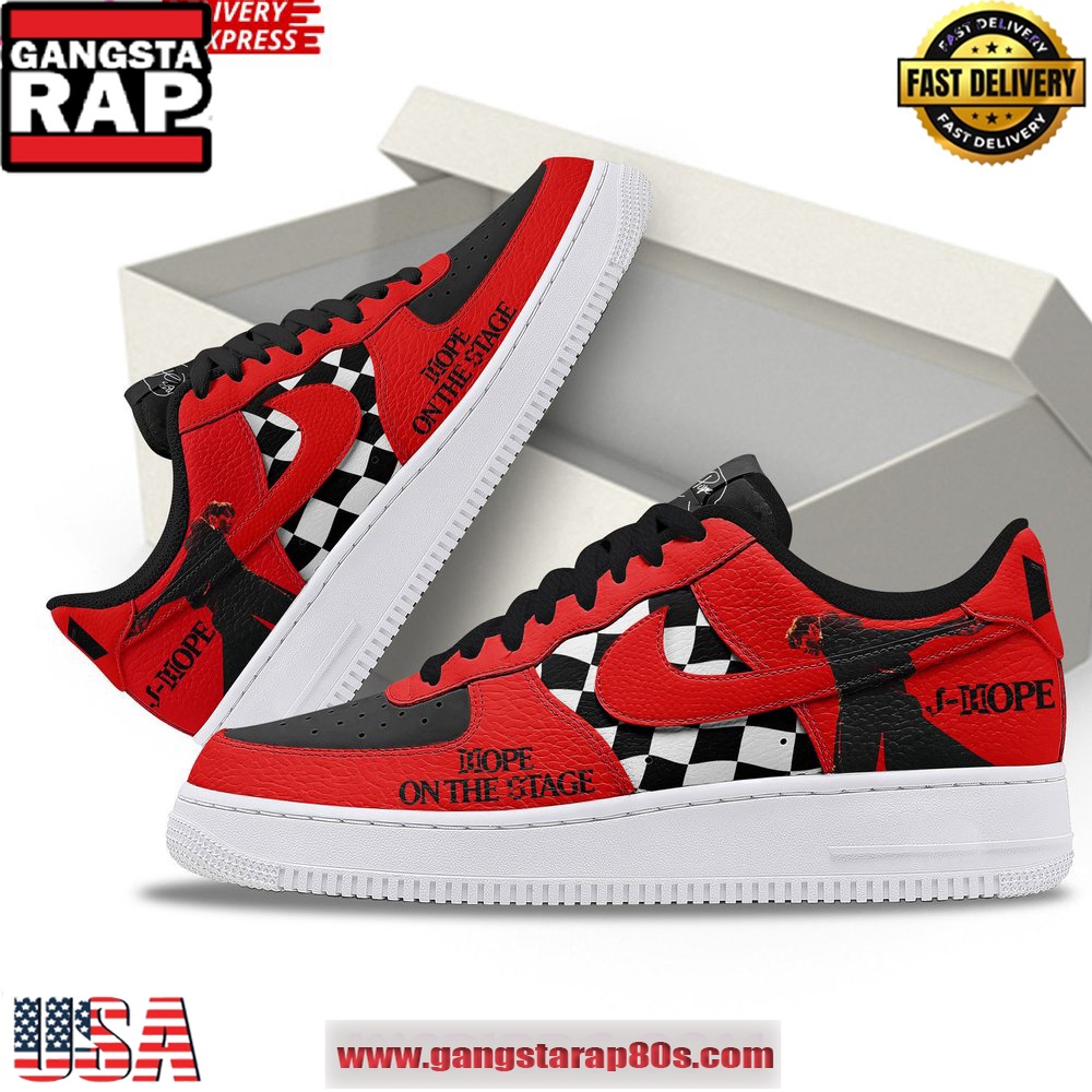 J-Hope On The Stage Special Edition Air Force 1 Running Sneakers Shoes J-Hope On The Stage Special Edition Air Force 1 Running Sneakers Shoes