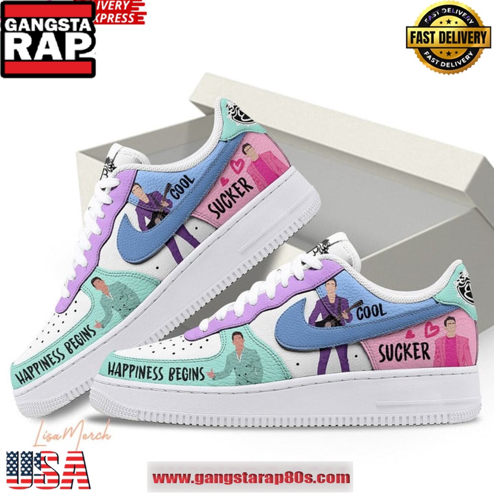 Jonas Brothers Pop Band Limited Air Force 1 Running Sneakers Shoes Jonas Brothers Pop Band Limited Air Force 1 Running Sneakers Shoes