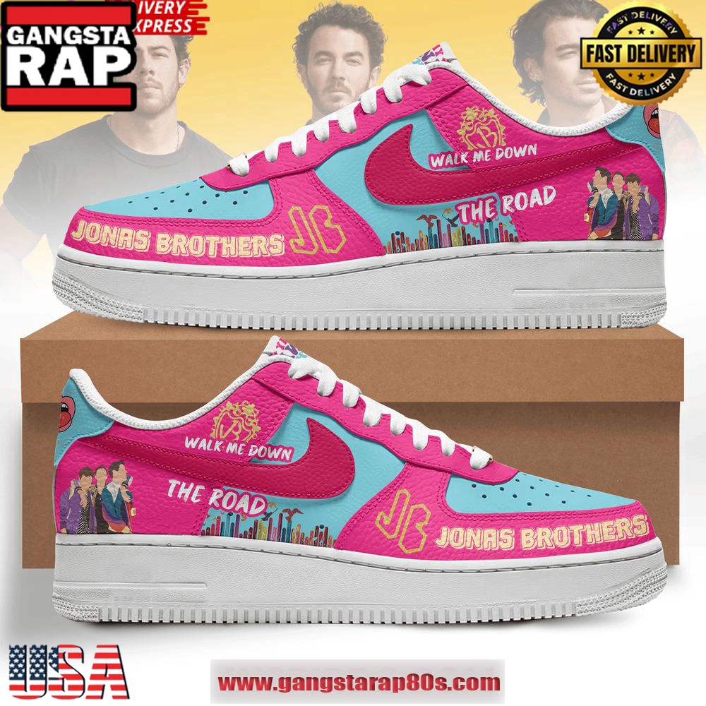 Jonas Brothers Walk Me Down The Road Air Force 1 Running Sneakers Shoes Jonas Brothers Walk Me Down The Road Air Force 1 Running Sneakers Shoes