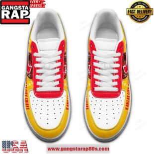 Kansas City Chiefs Go Chiefs Nike Air Force 1 Running Sneakers Shoes