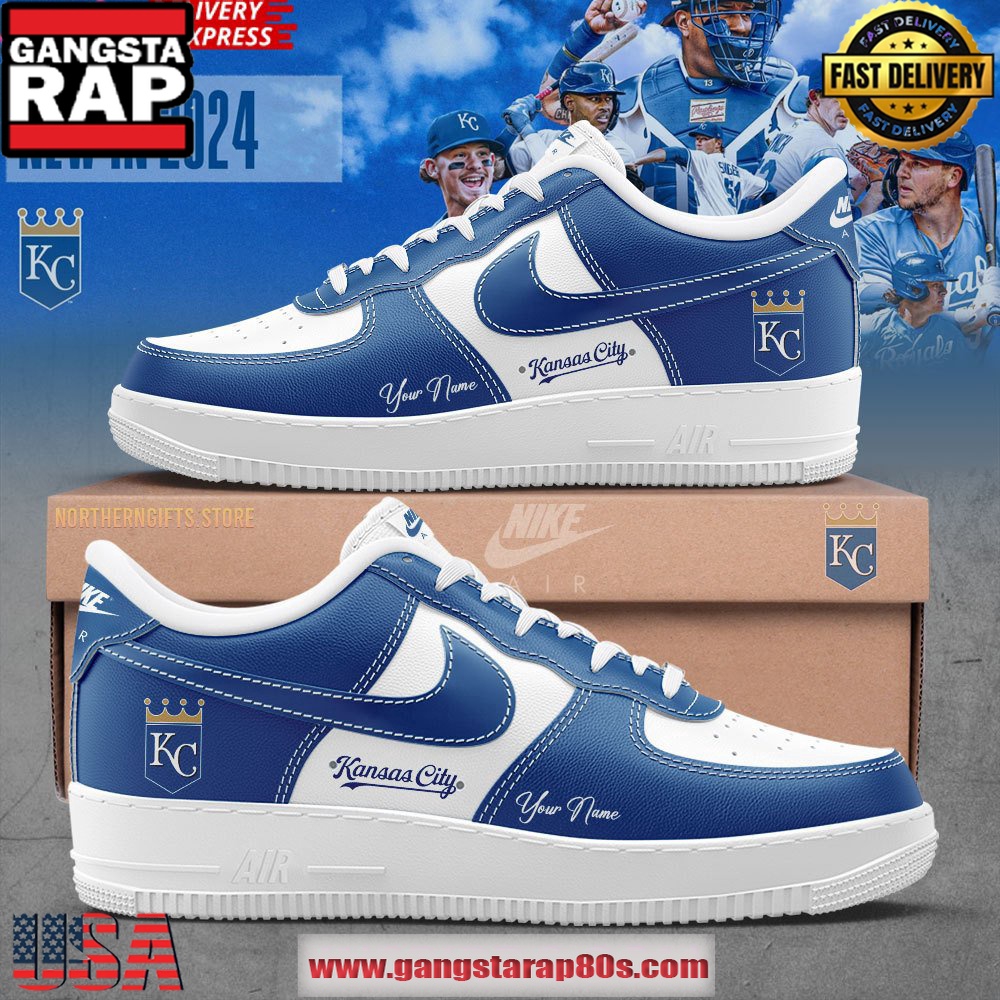Kansas City Royals Custom Air Force 1 Running Sneakers Shoes Kansas City Royals Custom Air Force 1 Running Sneakers Shoes