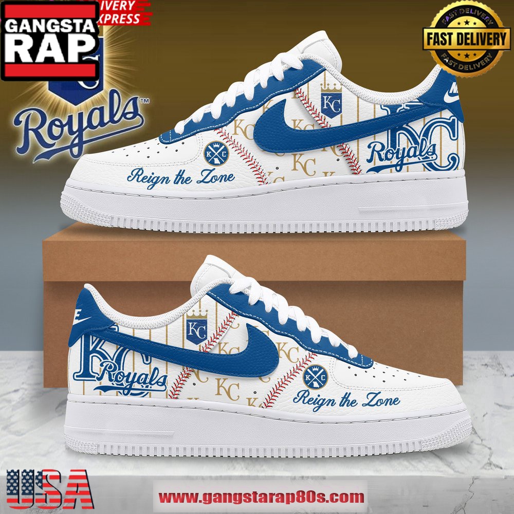 Kansas City Royals Reign The Zone Limited Edition Air Force 1 Running Sneakers Shoes Kansas City Royals Reign The Zone Limited Edition Air Force 1 Running Sneakers Shoes