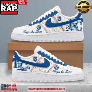 Kansas City Royals Reign The Zone Limited Edition Air Force 1 Running Sneakers Shoes