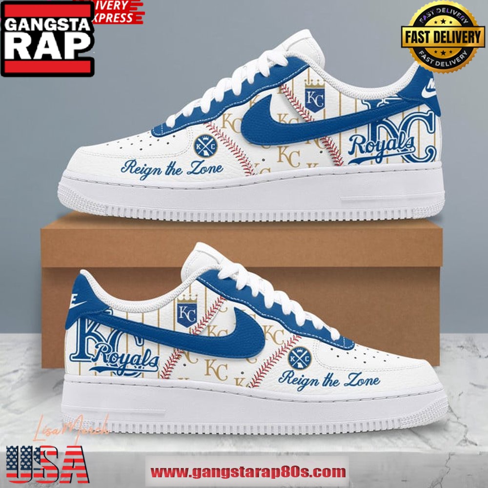 Kansas City Royals Reign The Zone Limited Edition Air Force 1 Running Sneakers Shoes Kansas City Royals Reign The Zone Limited Edition Air Force 1 Running Sneakers Shoes