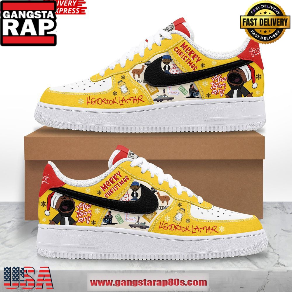 Kendrick Lamar Merry Christmas Special Edition Air Force 1 Shoes Running Sneakers Kendrick Lamar Merry Christmas Special Edition Air Force 1 Shoes Running Sneakers