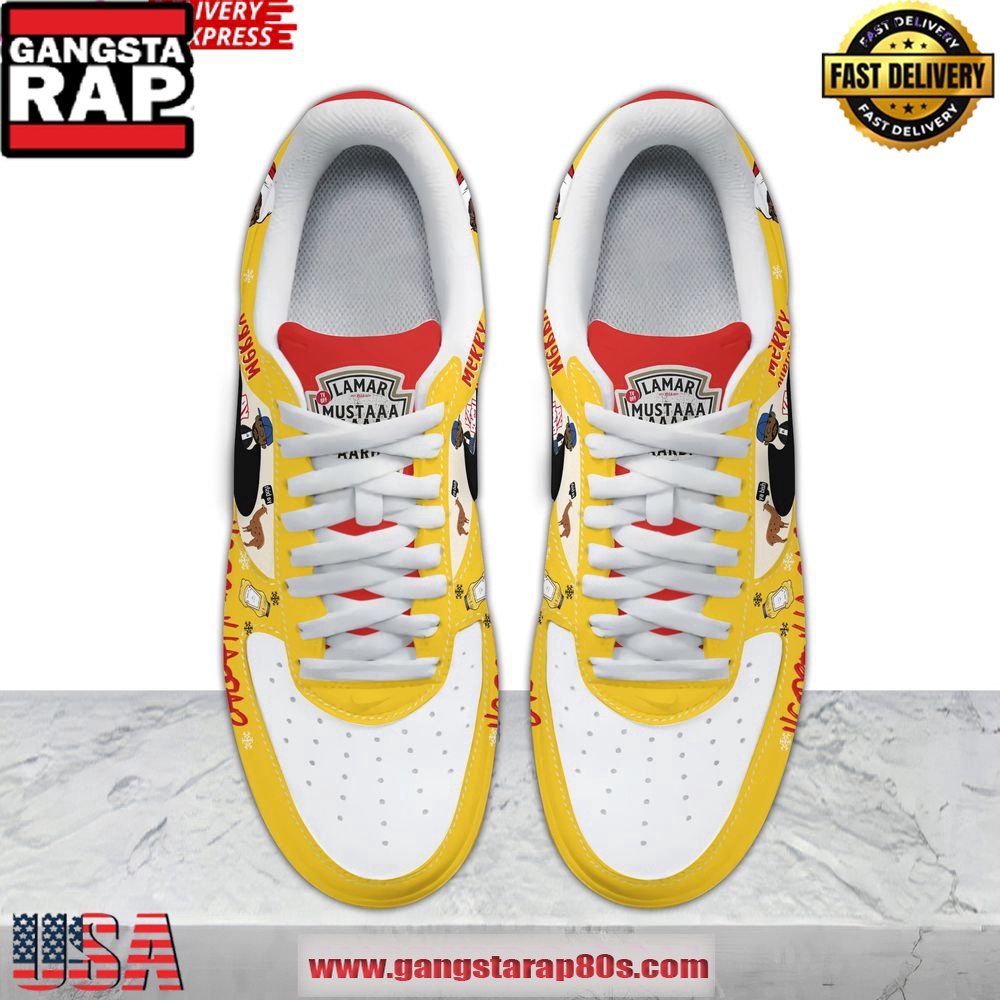 Kendrick Lamar Merry Christmas Special Edition Air Force 1 Shoes Running Sneakers Kendrick Lamar Merry Christmas Special Edition Air Force 1 Shoes Running Sneakers