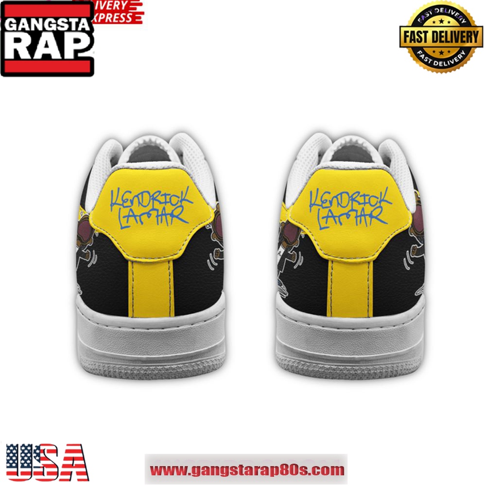 Kendrick Lamar Mustard Special Edition Air Force 1 Running Sneakers Shoes Kendrick Lamar Mustard Special Edition Air Force 1 Running Sneakers Shoes