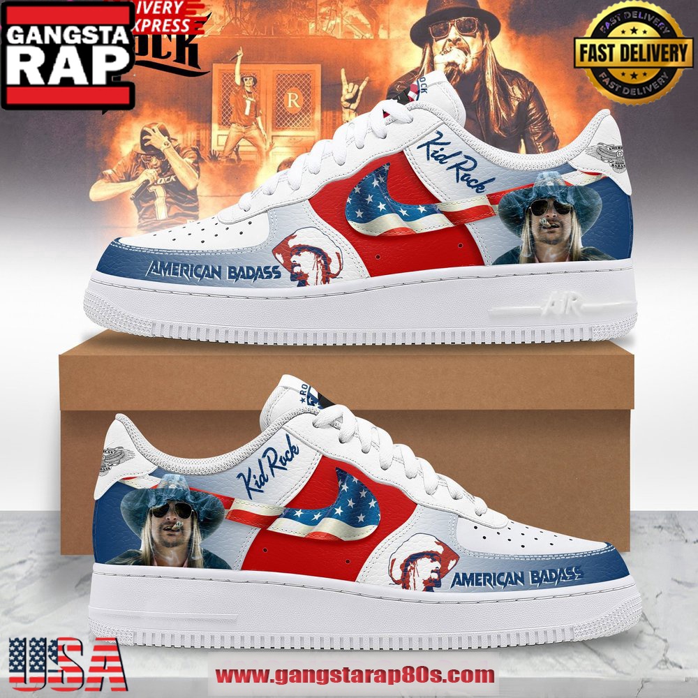 Kid Rock American Badass Air Force 1 Running Sneakers Shoes Kid Rock American Badass Air Force 1 Running Sneakers Shoes