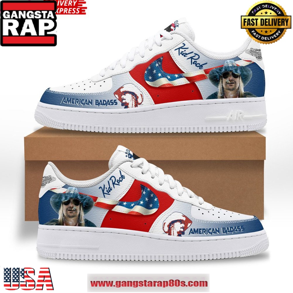 Kid Rock American Badass Air Force 1 Running Sneakers Shoes Kid Rock American Badass Air Force 1 Running Sneakers Shoes