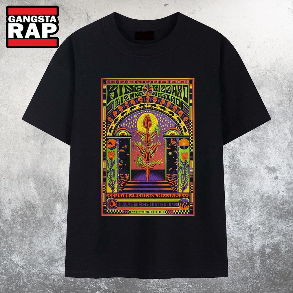 King Gizzard And The Lizard Wizard In Philadelphia PA On Jul 28 2025 T Shirt King Gizzard And The Lizard Wizard In Philadelphia PA On Jul 28 2025 T Shirt