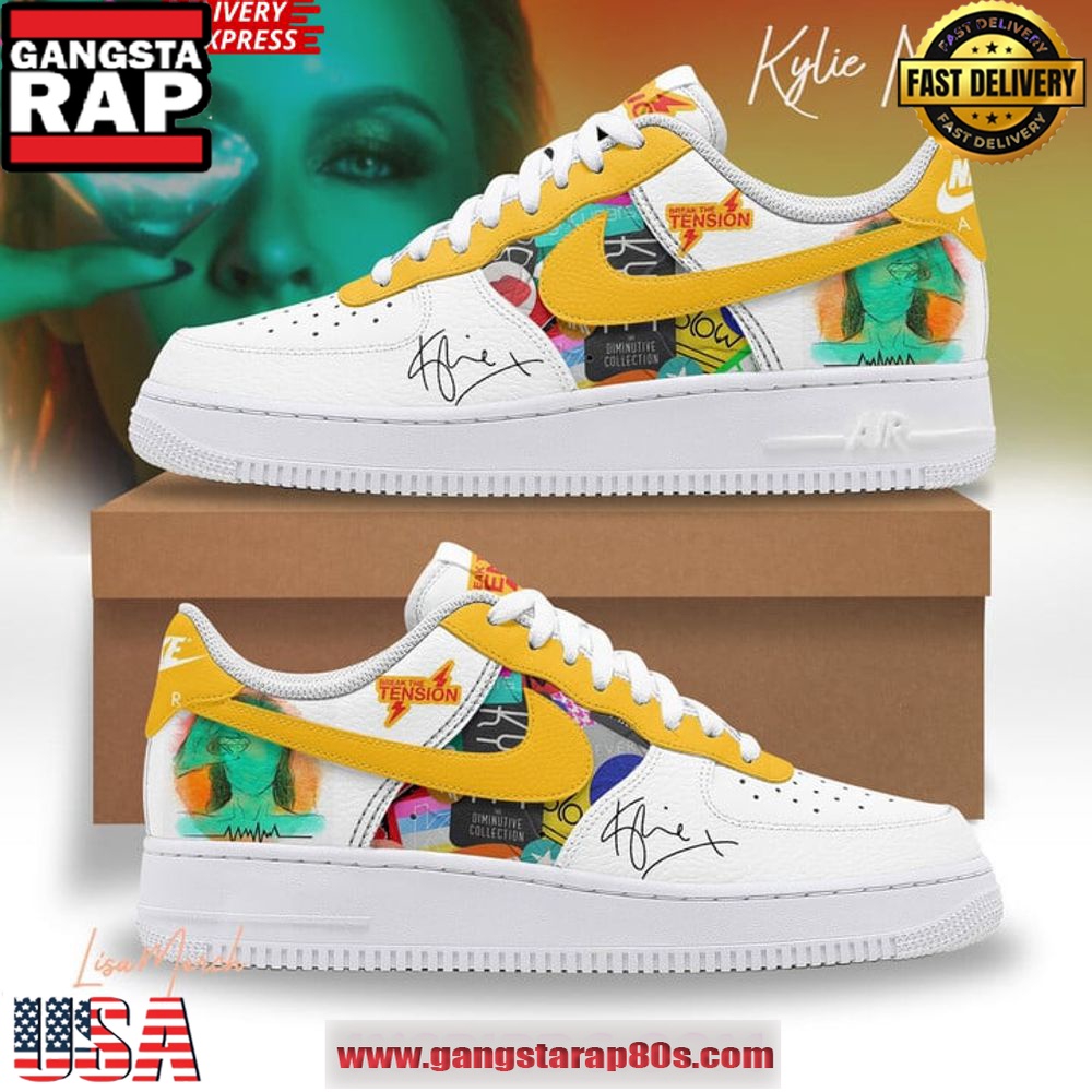 Kylie Minogue Break The Tension Limited Edition Air Force 1 Sneakers Shoes Kylie Minogue Break The Tension Limited Edition Air Force 1 Sneakers Shoes