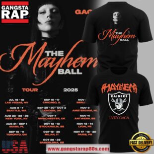 Lady Gaga Las Vegas Raiders The Mayhem Ball Tour 2025 Unisex T Shirt