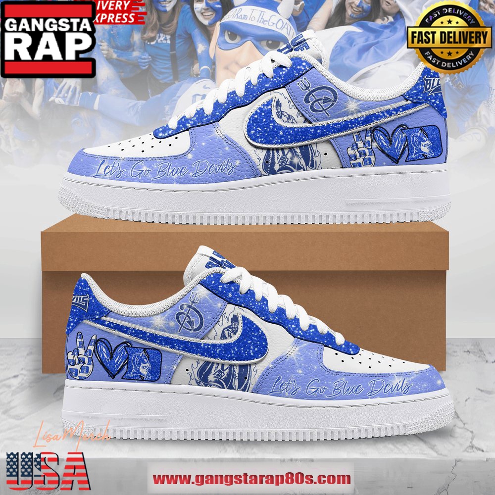 Let’s Go Duke Blue Devils Limited Edition Air Force 1 Running Sneakers Shoes Let’s Go Duke Blue Devils Limited Edition Air Force 1 Running Sneakers Shoes