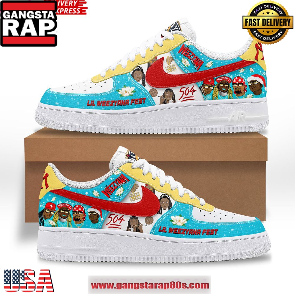 Lil Wayne Weezyana Fest Limited Edition Air Force 1 Shoes Running Sneakers Lil Wayne Weezyana Fest Limited Edition Air Force 1 Shoes Running Sneakers