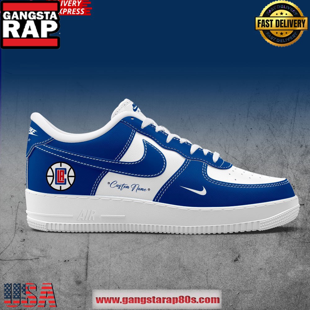 Los Angeles Clippers Custom Air Force 1 Running Sneakers Shoes Los Angeles Clippers Custom Air Force 1 Running Sneakers Shoes