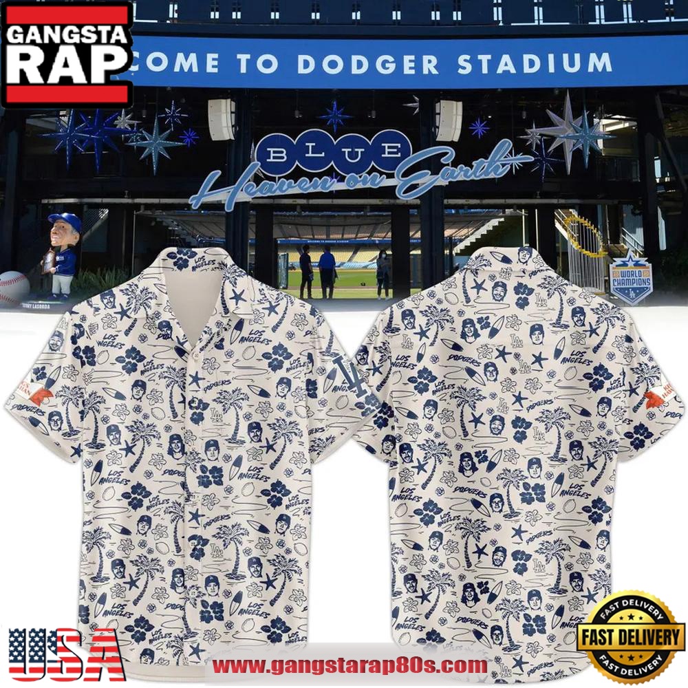 Los Angeles Dodgers Heaven on Earth Hot Summer Hawaiian Shirt Los Angeles Dodgers Heaven on Earth Hot Summer Hawaiian Shirt