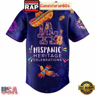 Los Angeles Dodgers Hispanic Heritage Celebrations 2025 Unique Design Baseball Jersey