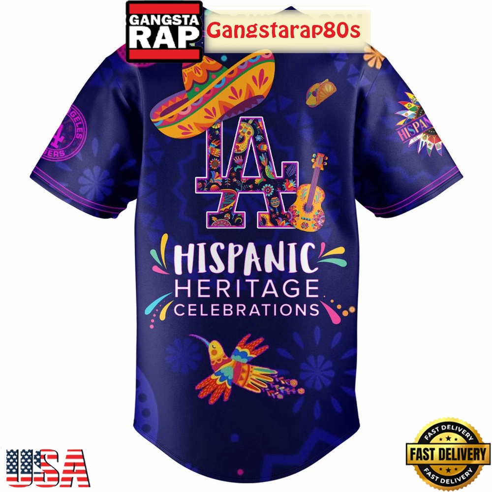 Los Angeles Dodgers Hispanic Heritage Celebrations 2025 Unique Design Baseball Jersey Los Angeles Dodgers Hispanic Heritage Celebrations 2025 Unique Design Baseball Jersey