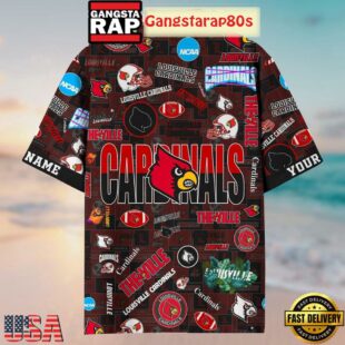 Louisville Cardinals Solgan The Ville True Fan Spirit Custom Name Aloha Hawaiian Shirt